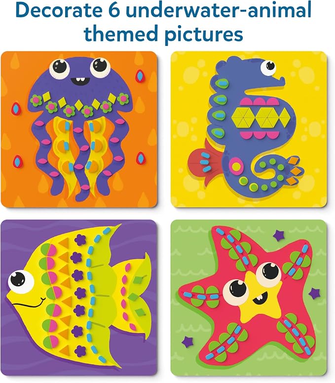 Skillmatics Foam Sticker Art Activity – Under The Ocean, Mess-Free Fun | 800+ 3D Foam Stickers, DIY Felt Craft Kits for Kids, Gifts for Girls & Boys Ages 3, 4, 5, 6, 7