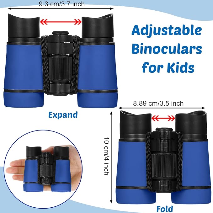 Yunsailing 6 Pcs Binoculars for Kids for Age 3-12 Years | Binoculars, Shock Proof Toy, Outdoor, Gift ,Hunting Folding, Small Telescope, for Bird Watching Learning Exploration