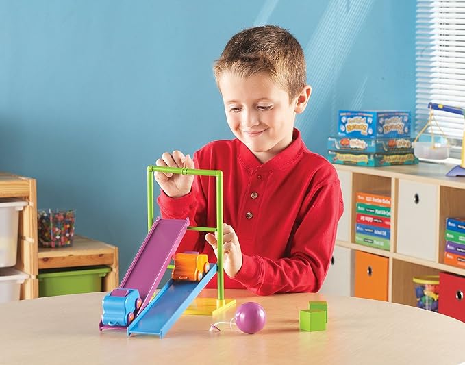 Learning Resources STEM Force and Motion Activity Set - Classroom STEM Toys for Kids, Kids Science Experiments, Science Engineering Kits, Physics Toys, Building Kits, Toy Engineering Set | Classroom STEM Toys, Kids Science Experiments, Science Engineer...