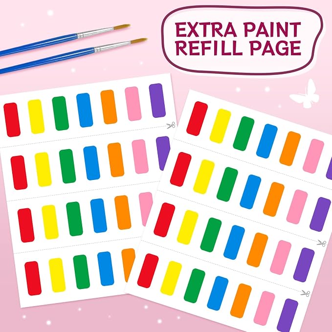 SOCOLER Paint with Water Coloring Books for Toddlers,Unicorn Theme Mess Free Watercolor Painting Papers for Kids Water Color Paint Kit Art Craft Gift for Ages 1-3, 4-8
