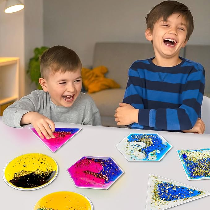 Onyoloy Liquid Sensory Soft Gel Toys - 24-Piece Set, Multi-Shape | Sensory Fidget Toys, Water Sensory Toys, For Nursery, Playroom, For Toddlers and Kids with Autism