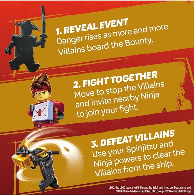 Bezzerwizzer LEGO Ninjago Board Game: Destiny’s Bounty Adventures | Cooperative Adventure Game with Exclusive Minifigures, Ages 8+, 2-4 Players, 30 Minute Playtime