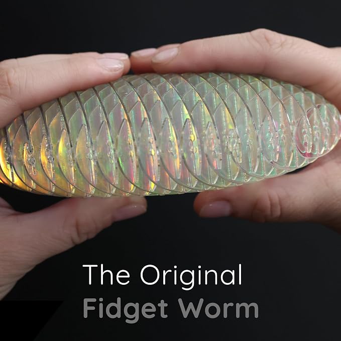 Morf Worm 3D Sensory Figgy Fidget Toy, Assorted Colors, Large | Quiet Fidget Toy: Sensory Figgy toy for focus and stress relief; satisfying tactile play for classrooms, desks, and travel