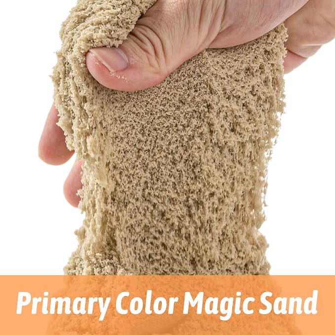 Construction Sensory Bin,Kinetic Sensory Sand Molds Kit | 10 Sand Castle Molds & 2.2 lb Sensory Sand - Sand Box for Toddlers Ages 3+, Educational & Creative