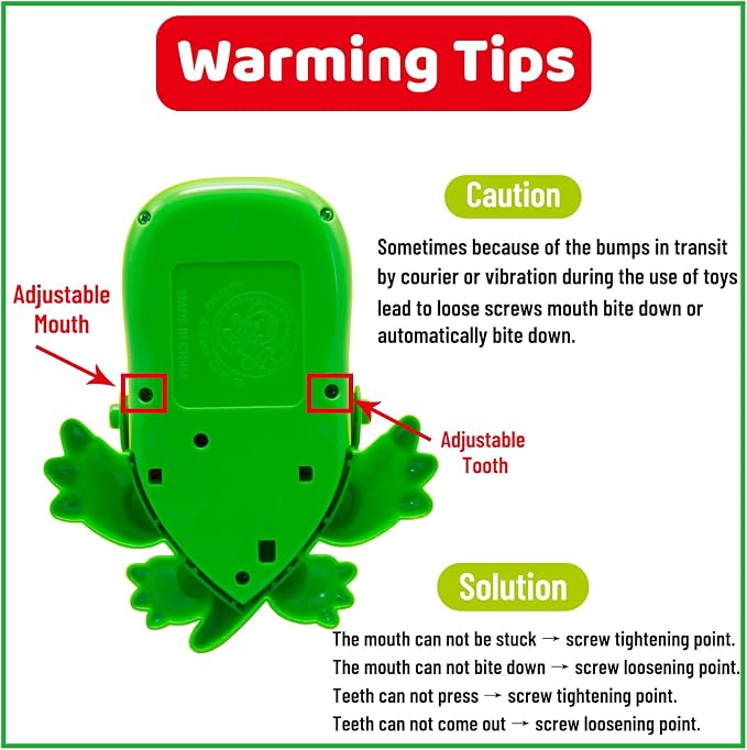 Crocodile Teeth Game for Kids Ages 4+, Alligator Tooth Game Push Teeth Down Toy, Funny Chomping Mouth Bite Surprise Games, No Batteries Travel Family Party Toy for Boys Girls