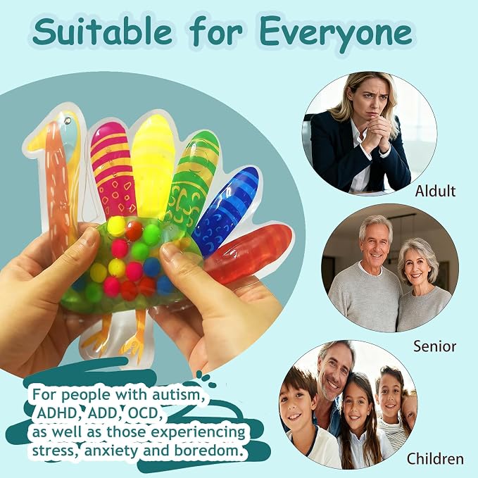 Color Sorting Toys for Toddlers, Easter Basket Stuffers, Squeeze Sensory Fidget Toys, Fine Motor Skills Toy, Montessori Learning Toys for Preschool Learning Activitie, Sensory Toy for Kids 3+ & Adults