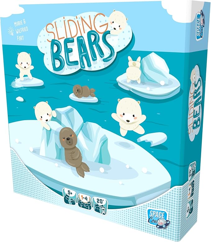 Sliding Bears Board Game | Cooperative Ice Puzzle Challenge, Engaging Problem-Solving, Family Game for Kids & Adults, Ages 5+, 1-4 Players, 20 Mins