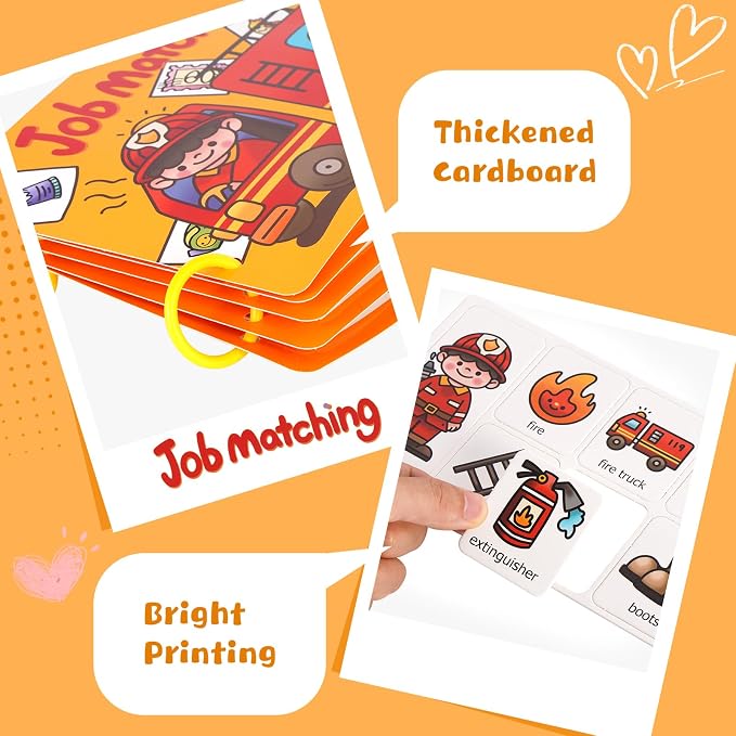 NAHSHON Montessori Busy Book Job Sorting Learning Toys for Kids 3-5 | Preschool Learning Activities Educational Sorting Toys for Kids 3 Year Old, Autism Sensory Fine Motor Matching Games