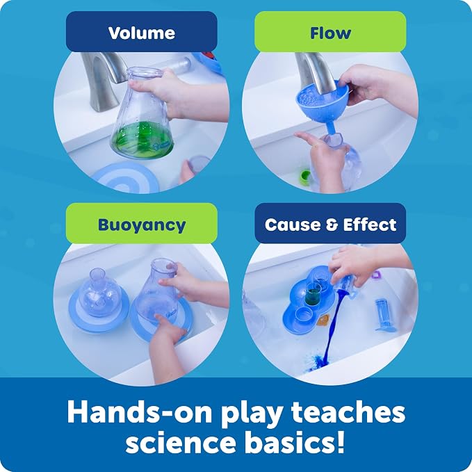 Learning Resources Splashology Water Lab | Science Kit, STEM Playtime, Water Activities, 19 Pieces, Ages 3+