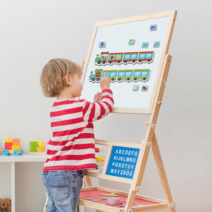 Quilinz Magnetic Sorting Toys,Animal&Vegetable&Fruit&Food&Ball Fridge Magnets for Kids,Recognition Games,Toddler Magnets for Refrigerator Whiteboard,Matching Game,Preschool Learning Activity