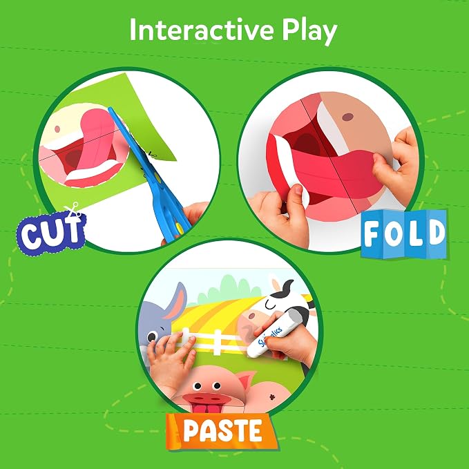 Skillmatics Snip Snip Animals, Scissor Skills Toy, Felt Craft Gift for Kids | Cutting Activity, Safety Scissors, Fine Motor Skills for Preschool, Screen-Free, Learning Toy, Girls & Boys Ages 3, 4, 5, 6