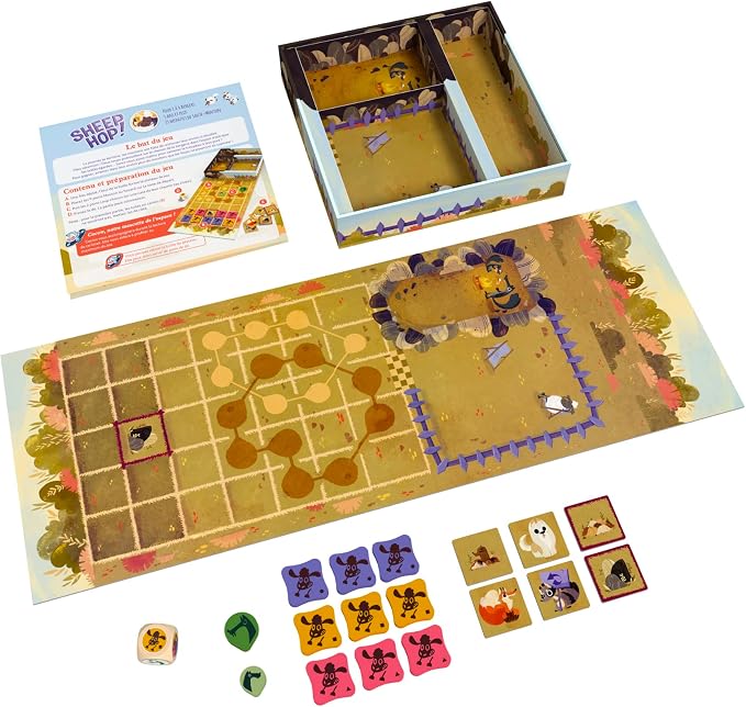 Sheep Hop Board Game (Multilingual Edition) | Cooperative Strategy Game, Fun Family Game for Kids & Adults, Ages 5+, 1-4 Players, 15 Minutes
