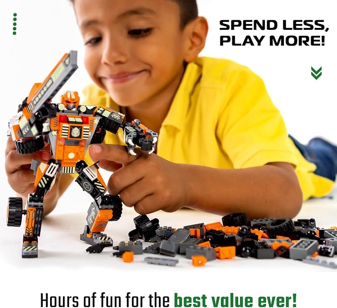 JITTERYGIT Mech Robot Soldier Glow in the Dark Bricks Toy STEM Gift Set, Juguetes para Niños De Christmas Birthday Regalos, Cool Military Holiday Present for Boys, Girls, Teen 6 7 8 9 10 Year Old
