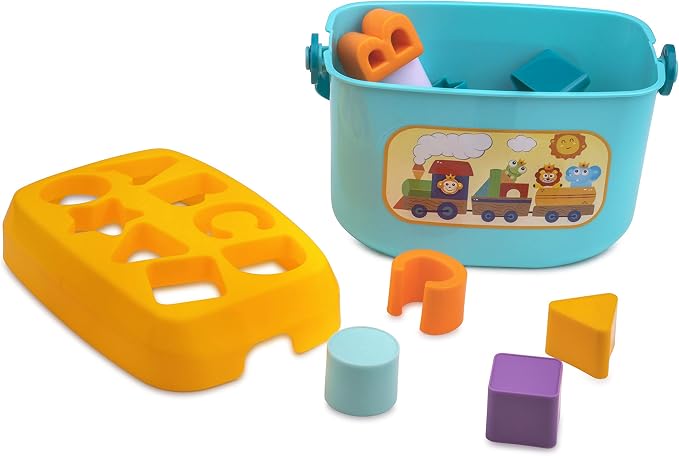Playkidz Shape Sorter Baby and Toddler Toy, ABC and Shape Pieces, Sorting Shape Game, Developmental Toy for Children 18 Months+