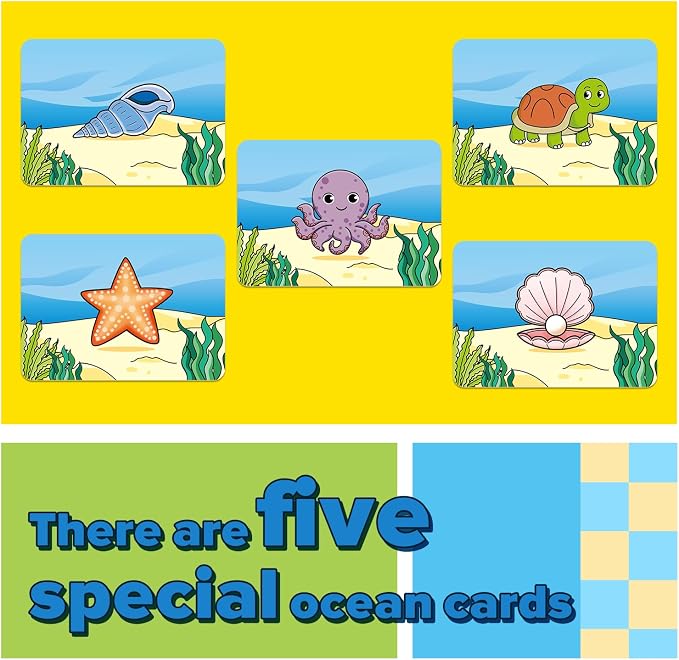 Broytain Word Ocean Phonics Board Game for Kids, Educational Learning Board Game for Boys and Girls, Reading and Spelling Game Ages 4-6, Classroom Travel Indoor Outdoor Family Game