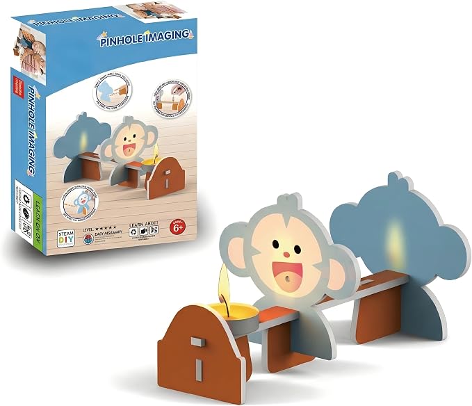 STEM Pinhole Imaging Kit, Explore Light Propagation | Build a pinhole imager! See light travel straight, inverted images. Explore shape & brightness. Safe STEM fun.