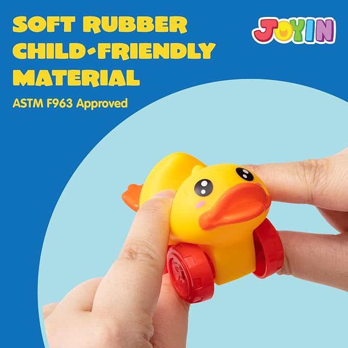 JOYIN Animal Cars, Soft Rubber Car Set Toy, Mini Vehicles, Bath Toy Car for Boys and Girls, Summer Beach and Pool Activity Gift, Party Favors for Kids