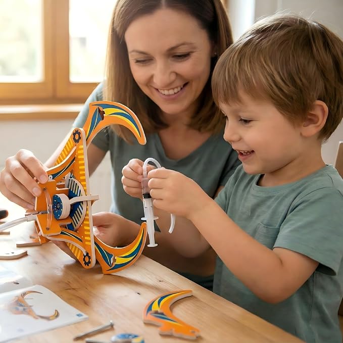STEM Science Kit Hydraulic Claw, Engineering Toy, Teach Hydraulic Principle | Learn fluid pressure & energy conversion! Build a hydraulic claw with shafts, easy assembly. STEM experiment for kids.