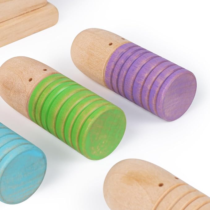 Wooden Pop Up Puppets|Wooden Cause and Effect Toys for Boys & Girls, Montessori Color Matching Toys,Special Festival Gift for Kids 2 3 4