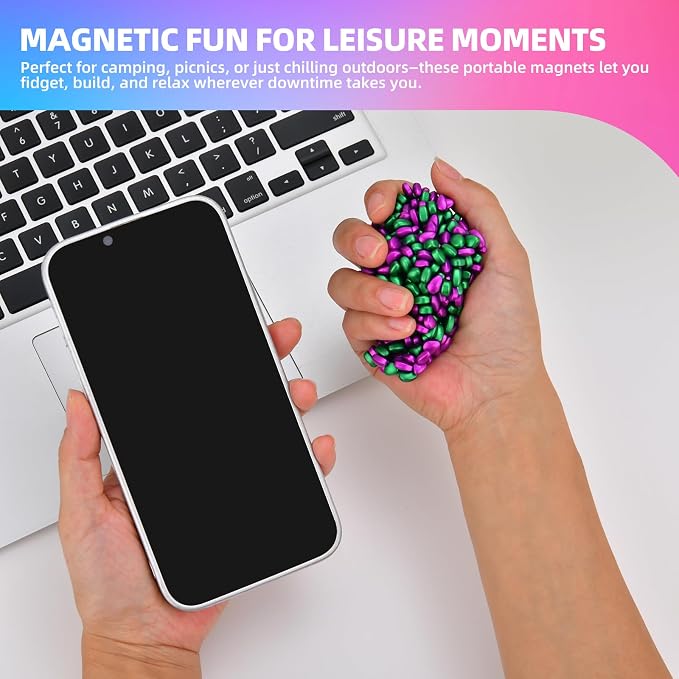 550pcs Fidget Toys Adults,Stress Relief Sensory Toys for Autism ADHD Anxiety,Smooth Ferrite Stones Desk Fidgets Toys,Fidget Toys Gifts