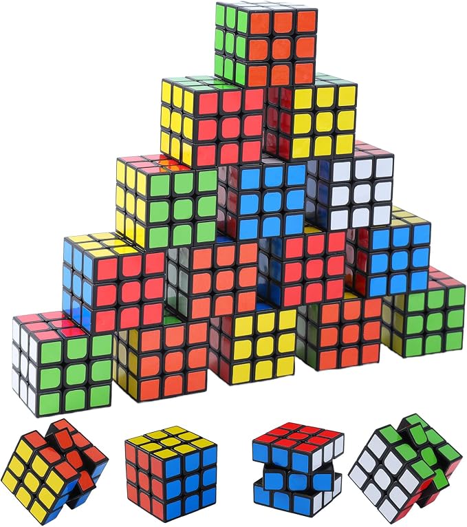 12 Pack Mini Cube Puzzles Perfect for Kids Birthday Party Favors, School Rewards, Classroom Prizes Stress Relief Toys and Easter or Christmas Stocking Stuffers Great as Goody Bag Fillers