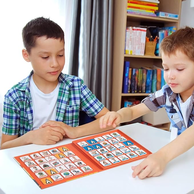 Travofun 3-in-1 Magnetic Bible Games for Kids Ages 5–8 | Magnetic memory match, story bingo and tic-tac-toe for church, Sunday school, Christian family game night and travel.