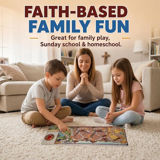 Travofun Exodus Magnetic Snakes and Ladders Bible Game Ages 5–8 | Magnetic snakes and ladders Bible board game for church, Sunday school, family game night and travel