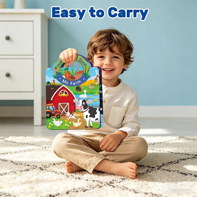 Elfew 6Pack Reusable Sticker Books for Toddlers 2-4 3-5 | 3D Puffy Stickers, 6 Themes, Waterproof, Mess-Free Sticker Activity Book, Travel Toys Birthday Gifts for Boys Girls