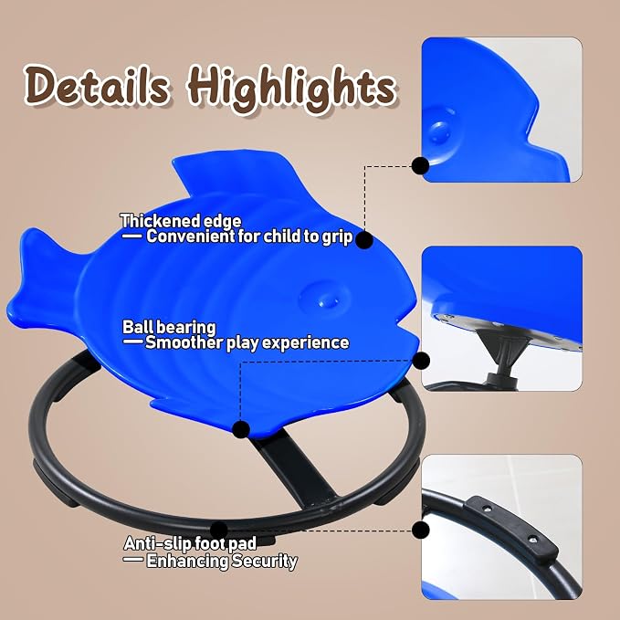 Sensory Spinning Chair for Kids with Autism | Toddler Sit and Spin ADHD Chair,Sensory Room Must Haves, Improves Balance & Motion Relief,Gift For Ages 3+