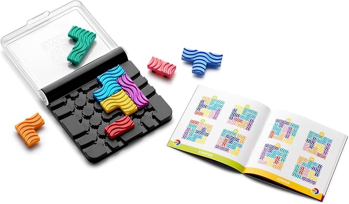 SmartGames IQ Flow – Travel Logic Sliding Puzzle Game with 120 Challenges, STEM Brain Teaser for Kids and Adults, Compact Single Player Sliding Puzzle, Ages 7+