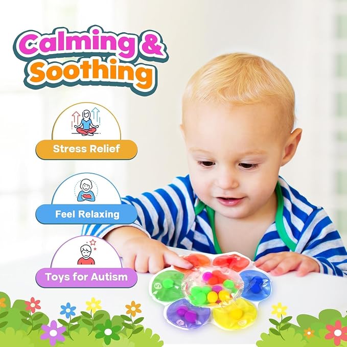 Color Sorting Sensory Toys for Kids, Airplane Travel Toy for Toddler | Squishy Squeeze Toy Quiet Fidgets for Classroom, Autism Montessori Toy Preschool Learning Activities, Gifts for Kids Ages 3+