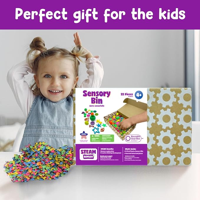Roylco STEAM Sensory Bin - Table Top Sensory Kit - Sensory Bin to Boost Up Fine Motor Skills - Learning Toy for Kids