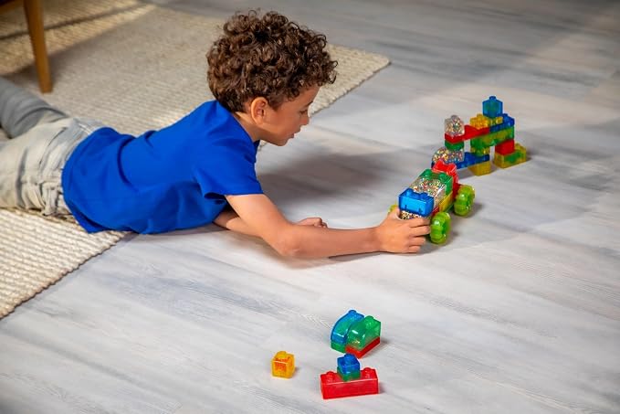 Jelly Blox Vrroom! Truck Kit Includes 35 Blocks, Toddler & Preschool | Building Blocks Kids Can Squeeze, Stretch, Squish | MESH ACCREDITED | Safety Tested Ouch-Free | Sensory Play Toy Ages 2+