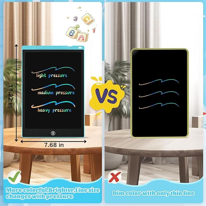 Kids Travel Essential 12 Inch LCD Writing Tablet for Kids, 2 Pack | Toys for Ages 3-8, Preschool Classroom Must Haves, Electronic Drawing Board, Birthday Gifts for Boys & Girls