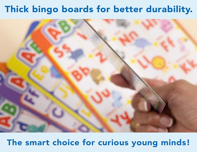 Party Hearty ABC & 123 Bingo Game for Kindergarten & Preschool - Foods | Food Edition, Alphabet and Number, Preschool Kids Learn to Read, Ages 4 and Up