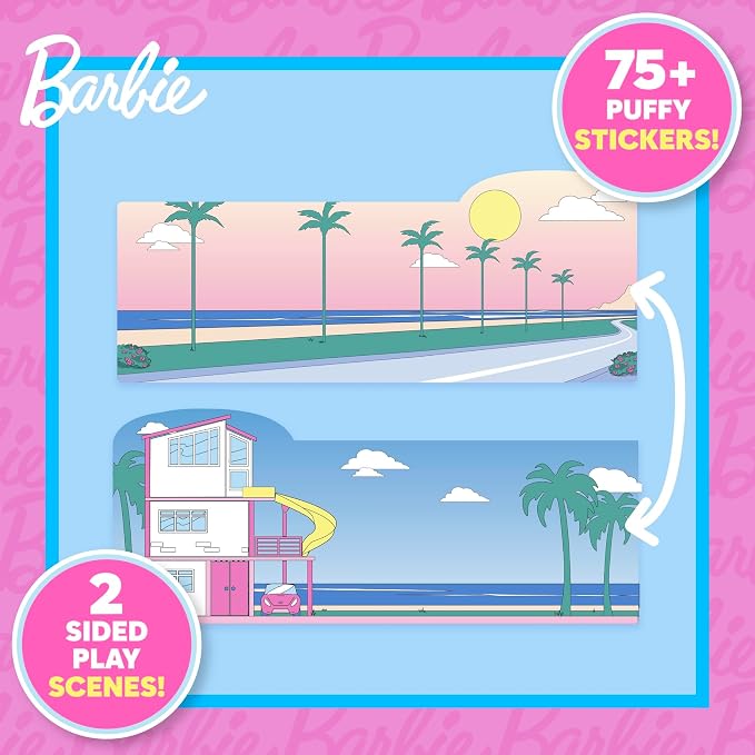 Horizon Group USA Puffy Sticker Playset for Kids, Barbie