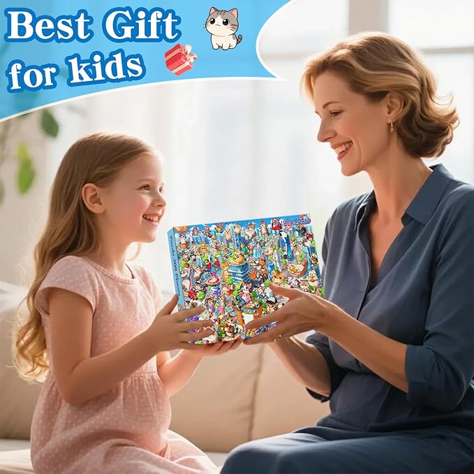 Puzzles for Kids Ages 6-8 8-10 - 200 Piece Puzzles - City Cats Puzzle | 200 Piece for Learning Educational Puzzles .Puzzles for 6 7 8 9 10 11 12 years old boys and girls.Learning Puzzle Toy