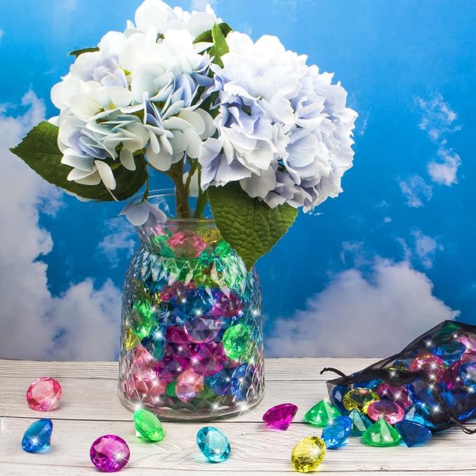 70pcs Pool Games for Kids, 30mm Acrylic Diving Gems Pirate Treasures | Swimming Pool Toys Favors and Sensory Bin Filler,Mermaid Party Favors