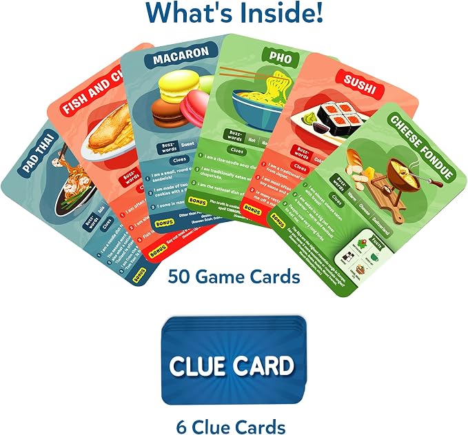 Skillmatics Guess in 10 Foods Around The World - Card & Trivia Game | Educational Travel Toys for Boys and Girls, Board Games, Geography & History, Gift for Kids Ages 8 & Up