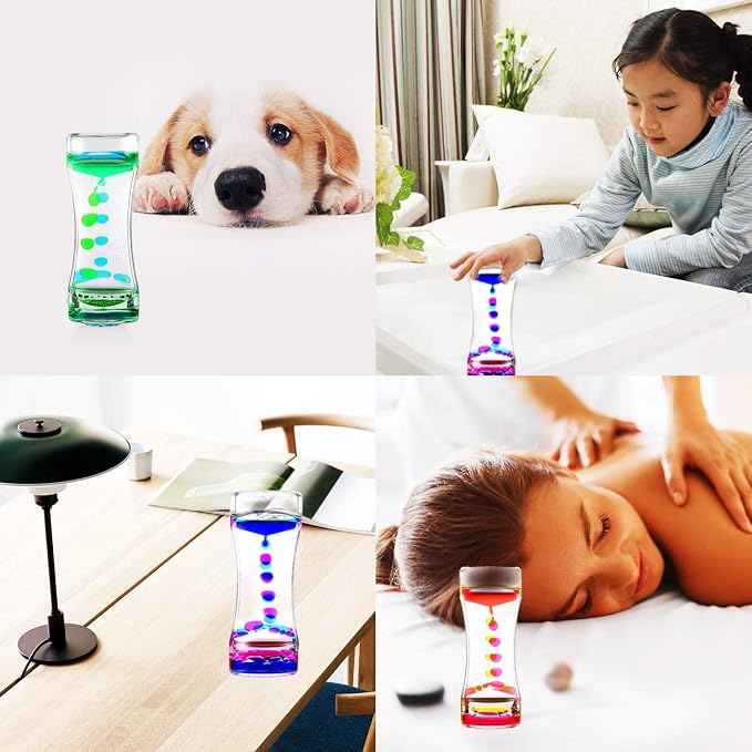 Liquid Motion Bubbler - Fidget Tubes for Stress Relief - Calming Visual Play for School, Home, Office, Holoday Stocking Stuffer - Calming Sensory Toys for Kids with Autism or Special Needs
