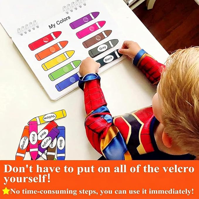 Mallify Busy Book for Toddlers 3-5, Montessori Busy Book with 30 Themes and 8 Markers, Kids Binder and Early Learning Toys, Preschool Busy Books for Toddlers, Tracing Coloring Book, BusyTots