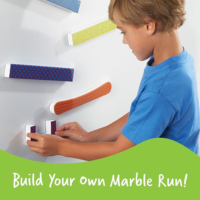 Learning Resources Tumble Trax Magnetic Marble Run | STEM Toys, Marble Runs for Kids 4-8, Marbles for Kids, Gravity Maze, Marbles Game, Ball Maze Toy, STEM Magnetic Track Toy