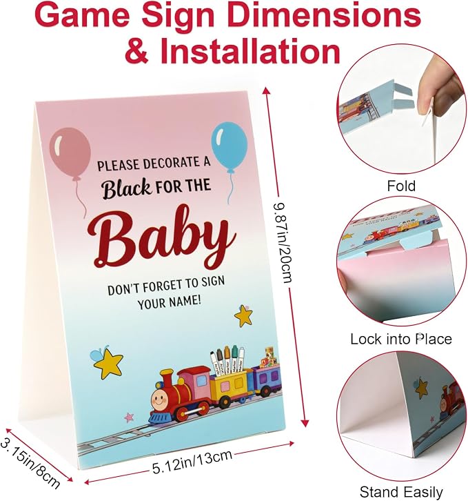 117Pcs Baby Blocks for Baby Shower, Gender Reveal & 1st Birthday | Fun Party Activity for Signatures & Doodles | Creates Personalized Nursery Decor | Ideal Keepsake for Parents & Growing Baby