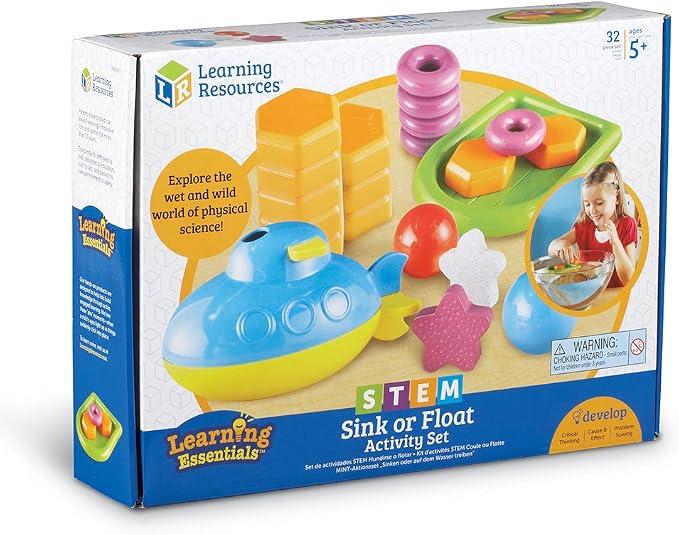 Learning Resources STEM Sink or Float Activity Set | Early Science Concepts, 32 Pieces, Ages 5+