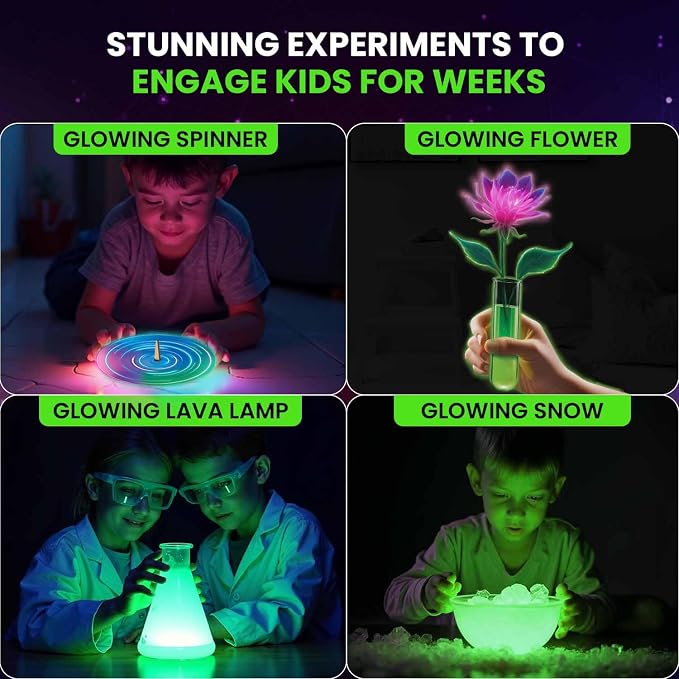 Smartivity Glow Magic Science Kit for Kids 6-12 Years | 20 Amazing Glow-in-the-Dark Science Experiments | STEM Toy | Birthday Gift for Boys & Girls Ages 6,7,8,9,10,11,12