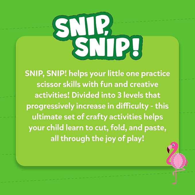 Skillmatics Snip Snip Animals, Scissor Skills Toy, Felt Craft Gift for Kids | Cutting Activity, Safety Scissors, Fine Motor Skills for Preschool, Screen-Free, Learning Toy, Girls & Boys Ages 3, 4, 5, 6