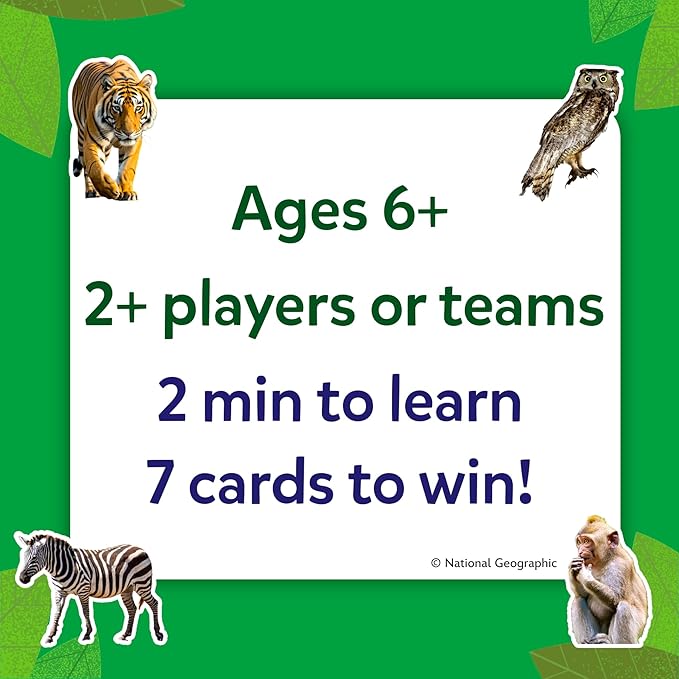 Skillmatics Guess in 10 Game – National Geographic Animals, Gift for Kids | Educational Cards, Family Trivia Game, Travel Toy & STEM Board Game, Screen-Free Fun, Boys & Girls Ages 6, 7, 8, 9 and Up