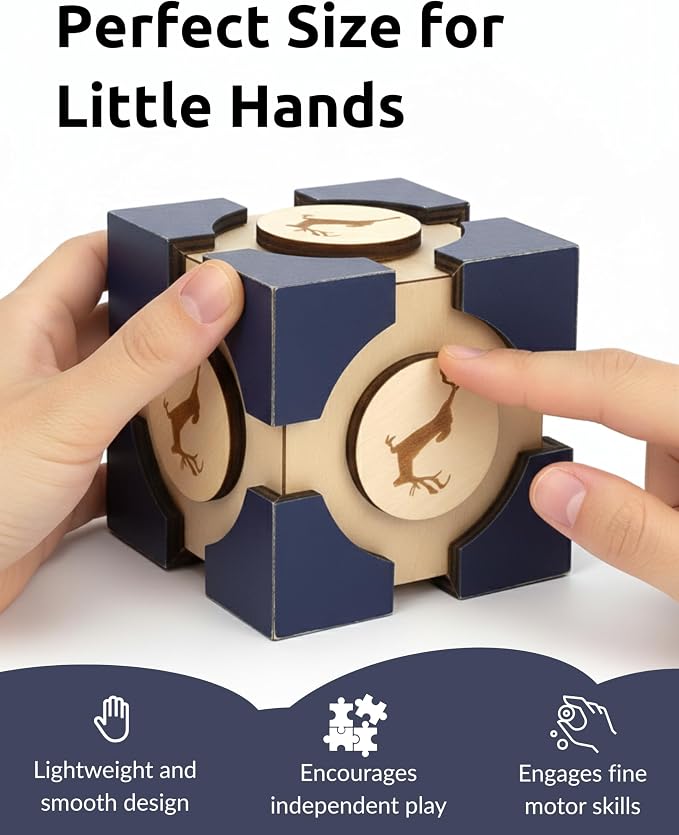 Brave Puzzle by Sharp Brain Zone – Wooden Mind Game, 3D Interlocking Brain Teaser, Logic Brain Teaser, Unique 3D Interlocking & Decorative Burr Puzzle
