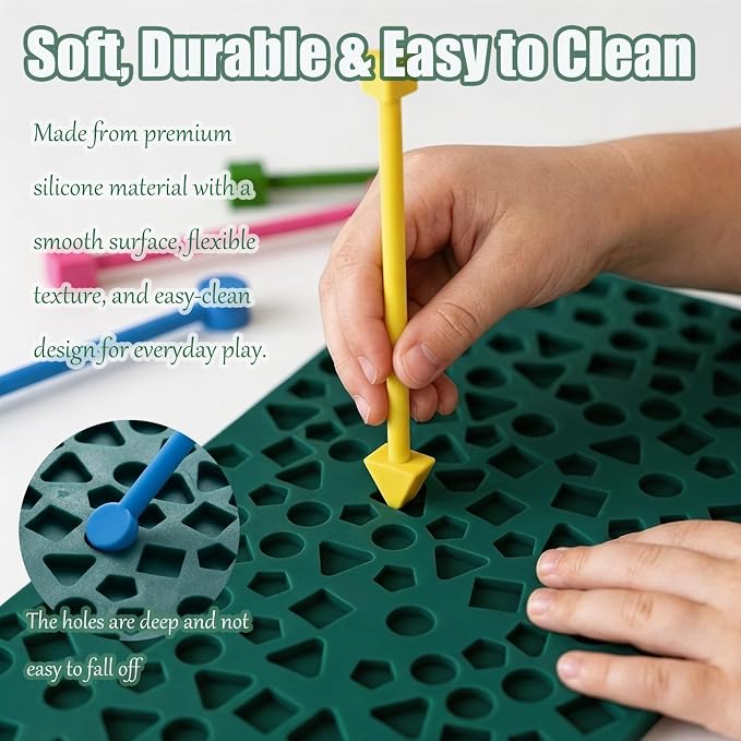 Sensory Activity Board, Sensory Fidget Toys for Kids Toddler, Sensory Toys for Silent, Calming, Focus, Stress Relief, ADHD & Autism, Airplane Travel Essentials Toys with Travel Bag & 12 Strings