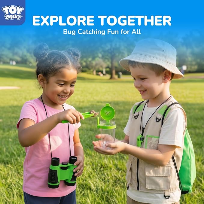 TOY Life Kids Explorer Kit with Bug Catcher for Kids, Bug Catching Kit with Bug Toys, Kid Safari Vest & Hat, Compass, Binoculars, Magnifying Glass, Educational Outdoor Toys Boys Kid Adventure Kit